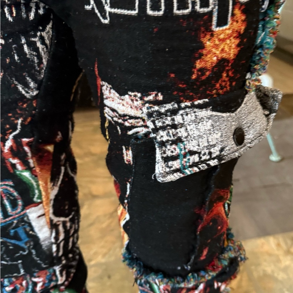 Rockstar Original Multicolor Patchwork Cargo Skin… - image 2